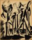 NATALIA GONCHAROVA (1881-1962)
Three Illustrations for two poems of Aleksei Kruchyonykh 'Pustynniki'and 'Pustynnitsa'(The desert men and The desert woman), 1913