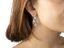 BOUCLES D’OREILLES DOUBLES CRÉOLES EN OR GRIS 18K ET DIAMANTS