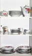 SITE COROT ‘ALICE’ TABLE SERVICE IN PORCELAIN OF LIMOGES, 55 pieces