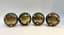 SET OF FOUR SILVER FILIGREE AND POLYCHROME ENAMEL SALT CELLARS