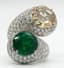 DIAMOND AND 8.986 CT EMERALD RING (WITH CERTIFICATE)