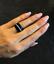 (Δ) DIAMOND AND ONYX RING
