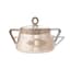 FABERGÉ NEOCLASSICAL STYLE SILVER SUGAR BOWL WITH COVER
DECORATED WITH LAUREL WREATHS
House of Fabergé, Supplier to the Court of His Imperial Majesty, Moscow, 1908-1917