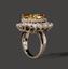 Platinum Fancy Deep Brown-Yellow DIAMOND and diamond RING (GIA CERTIFICATE)
