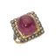 BAGUE EN ARGENT DORE DIAMANTS ET RUBIS