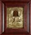 ICON ‘LORD ALMIGHTY’ (CHRIST PANTOCRATOR) IN BRASS OKLAD AND WOODEN CASE (KIOT)
Vladimir region, Russia, the second half of the 19th century