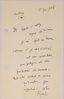 JEAN COCTEAU (1889-1963)
Autograph letter signed "Jean C".