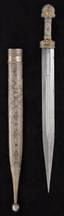 Caucasian dagger in a silver frame.