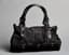 VALENTINO GARAVANI BLACK SUEDE AND PYTHON HOBO HANDBAG