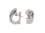 18K WHITE GOLD, BLACK AND WHITE DIAMOND EARRINGS