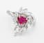 DIAMOND AND RED RUBY RING