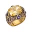 SILVER-GILT RING FANTAISIE WITH COLOURED STONES