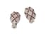 14K WHITE GOLD, DIAMOND AND RUBY EARRINGS