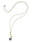COLLIER EN OR JAUNE 18K ET PERLE NOIRE