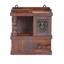 Cabinet - first aid kit with a column, decorated with relief carvings in the form of plant ornament and geometric patterns with hand-painted flower rosettes and berries
Russia, Abramtsevo workshop, based on a sketch by Elena Dmitrievna Polenova, 1885-1900