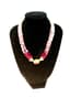 CULTURED PEARL, RUBY AND DIAMOND NECKLACE