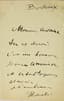 HENRI DE TOULOUSE-LAUTREC (1864-1901) 
Autograph letter signed “TLautrec” to Monsieur Antoine. 
Bordeaux, n.d. (July 1900)