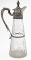 SILVER-GILT AND CARVED CRYSTAL DECANTER WITH DOLPHIN-SHAPED HANDLE
Europe, mid - late 19th century