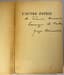 ADAMOVICH GEORGY (1892-1972), AUTOGRAPH
 L'autre Patrie. Paris: Egloff, 1947.