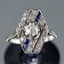 ART DECO Diamond, platinum, and god ring, circa 1925