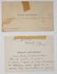 Savinkov B.V. (1879-1925), Two business cards in French.