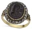 19TH CENTURY GOLD, SILVER, DIAMOND AND CARNELIAN INTAGLIO CHARM RING