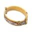 19th CENTURY MICRO MOSAIC 18K YELLOW BANGLE BRACELET