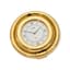 VAN CLEEF & ARPELS GILT BRASS ROUND TRAVELING CLOCK