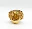 EMERALD AND DIAMOND RING (WITH CERTIFICATE)
Yellow gold ring set with one central emerald weighing 8 ct with diamond and emerald surrounds