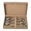 SET OF 6 RUSSIAN SILVER AND NIELLO SPOON ENGRAVED WITH RUSSIAN CATHEDRALS
Moscow, 1908-1917