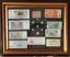 TWO COLLAGES OF BONDS AND COINS