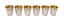 SET OF SIX SILVER-GILT BEAKERS