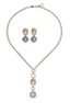 ZOCCAI
PARURE BOUCLES D’OREILLES À CLIP ET COLLIER EN OR BLANC 18K DIAMANTS, AMÉTHISTES ET PIERRES DE LUNE