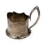 SILVER CUP HOLDER WITH FRORAL DECORATION