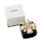 CHANEL GOLD METAL, WHITE ENAMEL, BLACK RESINE CUFF BRACELET WITH CC LOGO