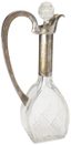 DEUX CARAFES EN VERRE À MONTURE EN ARGENT, VERS 1900