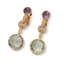 BVLGARI ‘PARENTESI’ 18K ROSE GOLD, AMETHYST AND PRASIOLITE PENDANT EARRINGS
