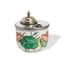 SILVER AND PORCELAIN INKWELL, R. LINZENER WORKSHOP FOR CARTIER NEW YORK, CIRCA 1947
