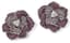 ‘FLOWER’ 18K WHITE GOLD, DIAMOND AND ROSE SAPPHIRE EARRINGS