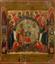 AN ICON «THE HOLY TRINITY OF THE NEW
TESTAMENT (FATHERLAND) » WITH SAINTS STANDING AND SAINTS IN THE FIELDS
Mstera (?), Vladimir region, (Russia), first third of the 19th century