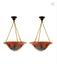 PAIR OF ART NOUVEAU-STYLE HANGING CEILING LAMPS