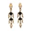 MAGERIT
18K YELLOW GOLD, DIAMOND AND BLACK ONYX PEARL EARRINGS