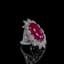 RUBY AND DIAMOND FLOWER RING