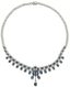 COLLIER EN OR 18K, DIAMANTS ET SAPHIRS