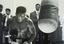 MUHAMMAD ALI (1942-2016)
Ali at punching bag, London, 1966.