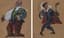 IGNATY NIVINSKY (1881-1933)
Two costume designs probably for ‘Velvet and Rags’ (Die Hochzeit Adrian Brouwers) by Eduard Stucken and Anatoly Vasilyevich Lunacharsky, 1927