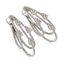 BOUCLES D’OREILLES DOUBLES CRÉOLES EN OR GRIS 18K ET DIAMANTS
