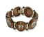 19th CENTURY MICROMOSAIC, 18K BLACKENED YELLOW GOLD, GLASS BRACELET