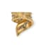 BOUCHERON ‘PALMETTE’ 18K YELLOW GOLD, PLATINUM AND DIAMOND RING AND BROOCH, 1950s - 1960s
