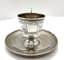 SILVER CUP AND SAUCER IN NEO-RUSSIAN STYLE